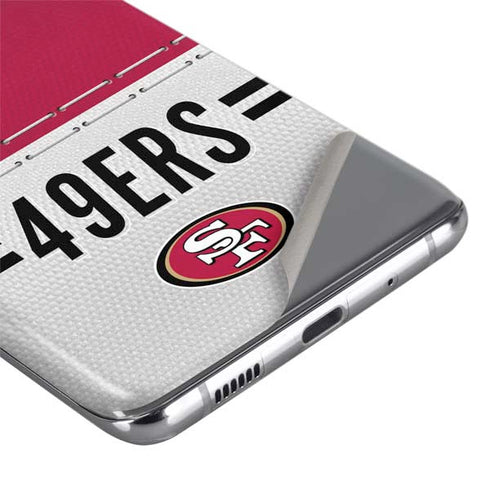 NFL San Francisco 49ers White Striped Galaxy S20 Ultra 5G Skin